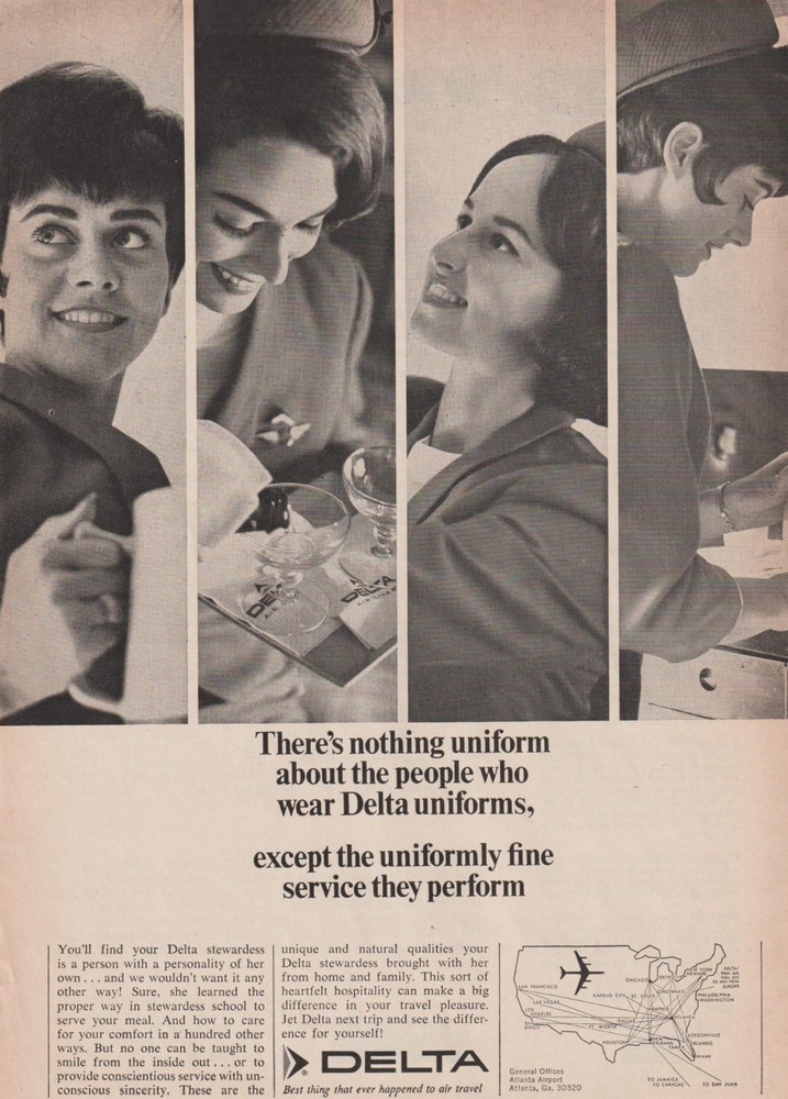 Aviation Add - Delta Airlines Magazine Add (1967)