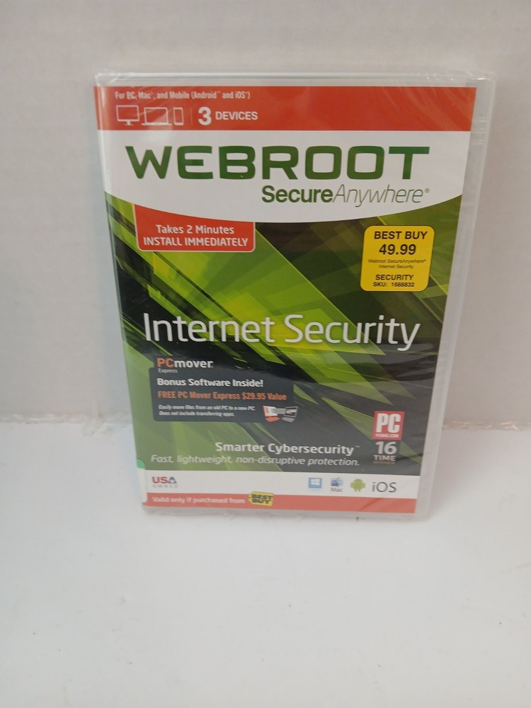 Webroot SecureAnywhere Internet Security - Full Version for Windows & Mac WBR00…