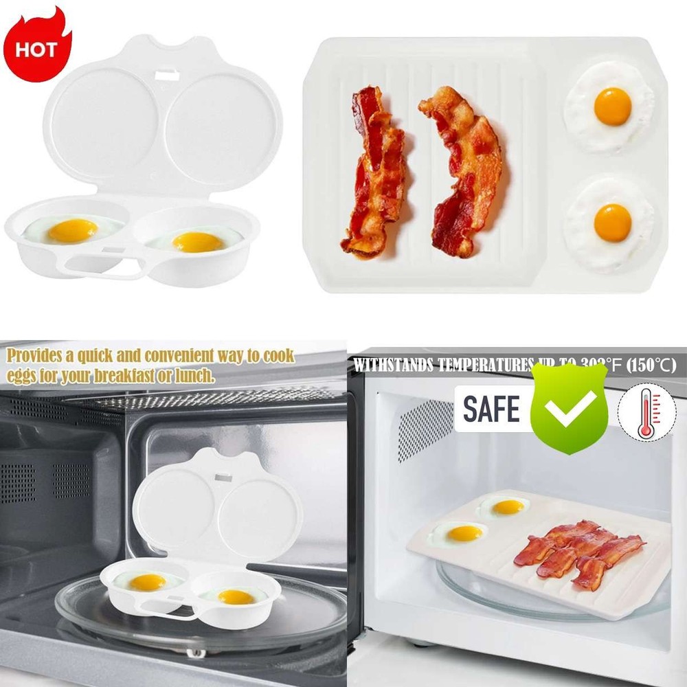 Kitchen Microwave Egg Bacon Cooker Hot Dog Egg Tray Cookware Home Breakfast new