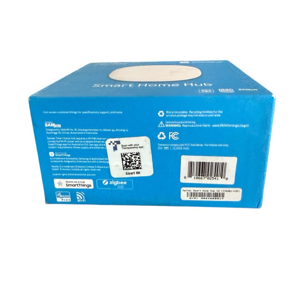 Aeotec Smart Home Hub, SmartThings Hub, Z-Wave Zigbee Gateway (V3)