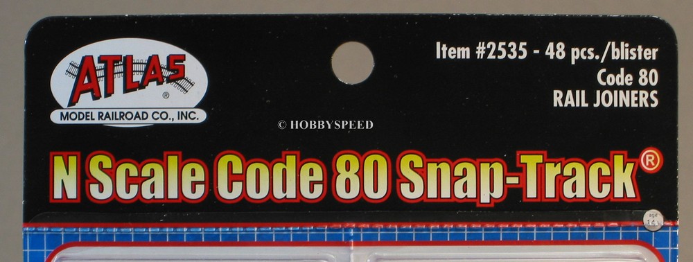 ATLAS N SCALE CODE 80 RAIL JOINERS SNAP TRAIN TRACK CONNECTORS (48 PCS) ATL2535