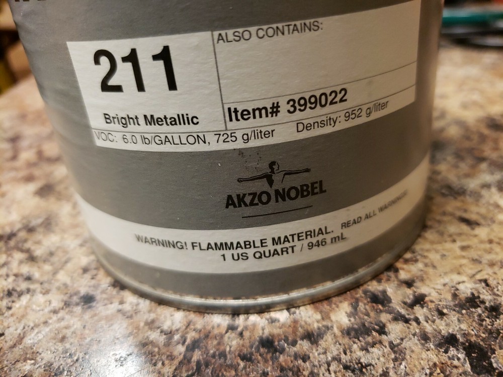 (1) QUART AKZO NOBEL U-TECH INTERMIX TINT 211 BRIGHT METALLIC 399022