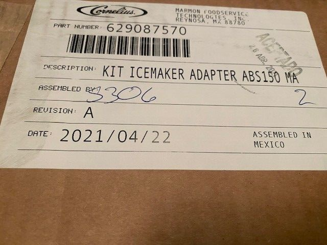 Cornelius 629087570 KIT ADAPTOR ABS150 MAN IB/SCOT EP
