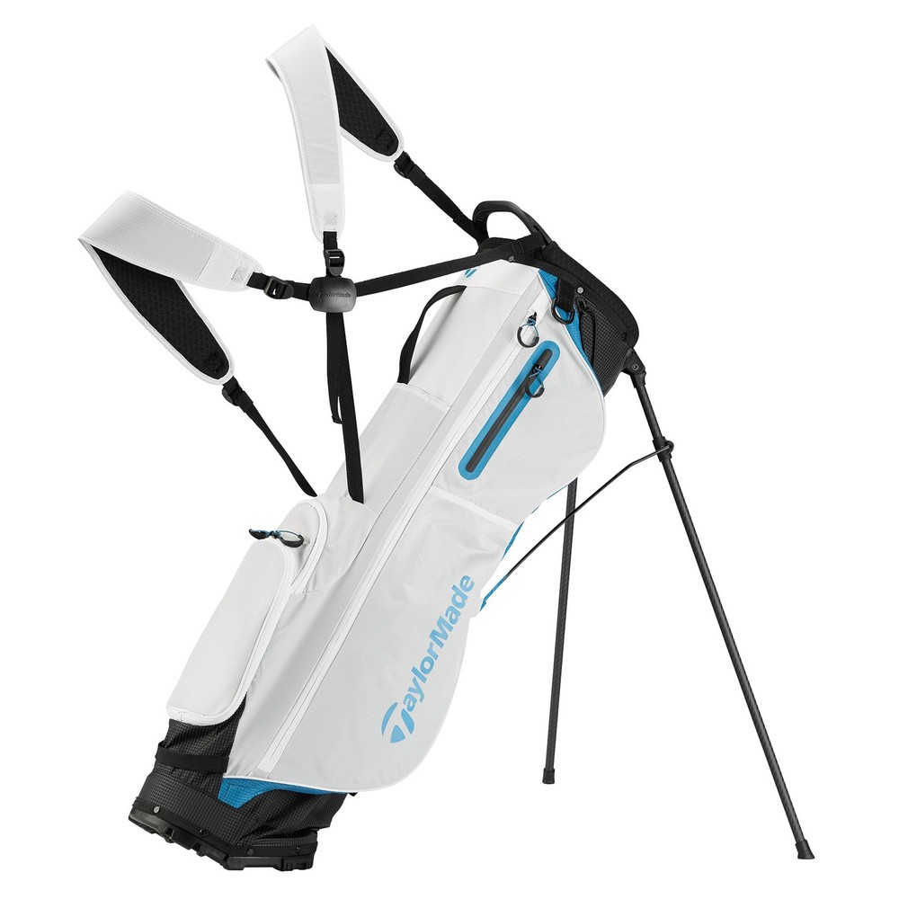TaylorMade FlexTech SuperLite White Blue Stand Golf Bag