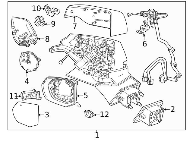 Genuine GM Mirror Assembly Gasket 85029845