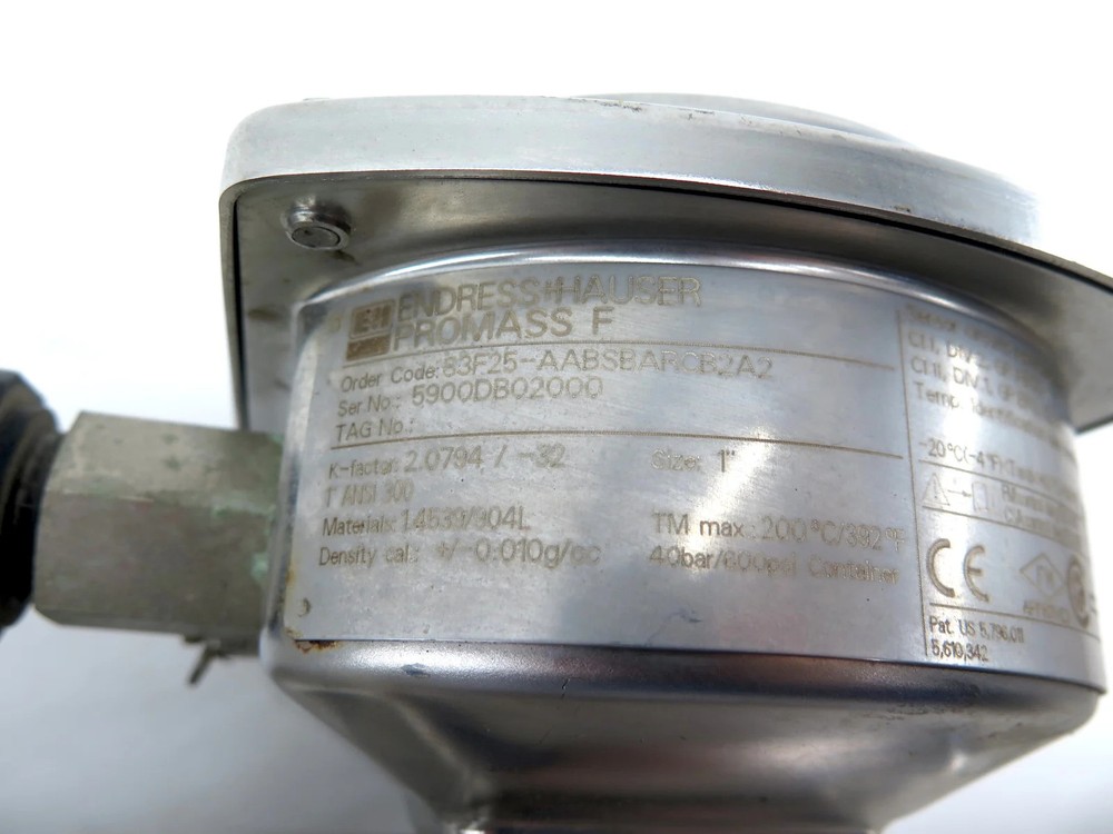 Endress + Hauser 83F25-AABSBARCB2A2 Flow Meter 1" & Transmitter Matching No.