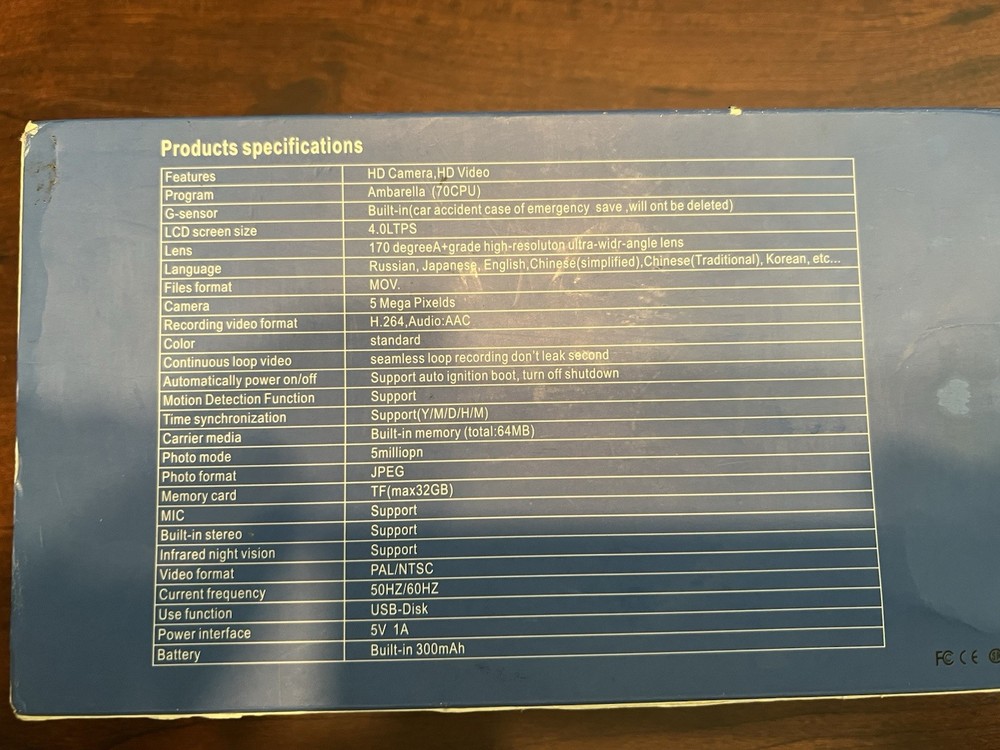 Dual Lens vehicle BlackBox DVR