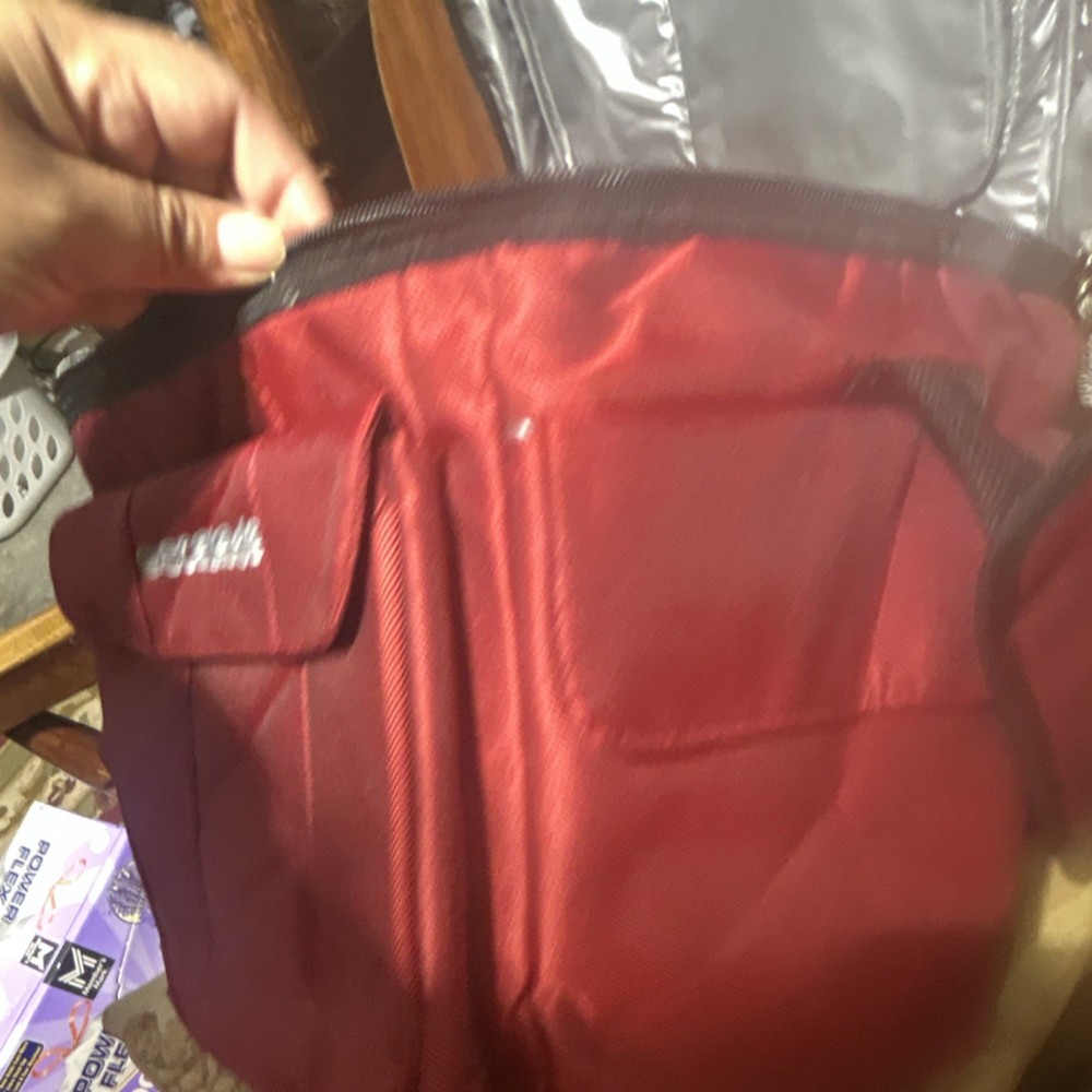 Escalade Red Insulated Backpack Cooler with Shoulder Strap & Multiple Pockets