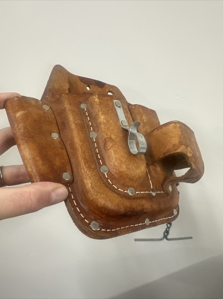 NICHOLAS COWHIDE 438 TOOL BAG HOLDER LEATHER BELT POUCH