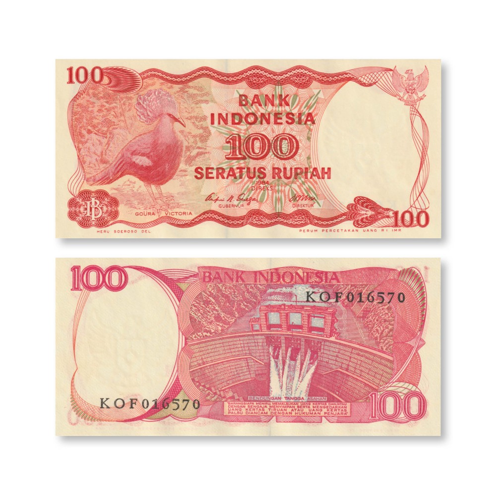 Indonesia 100 Rupiah, 1984, B580a, P122a, UNC