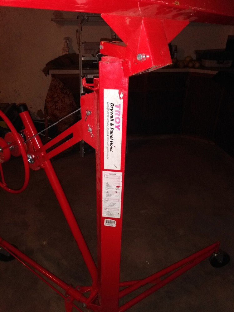 Drywall Rolling Lifter Panel Hoist Jack With Lockable Wheels
