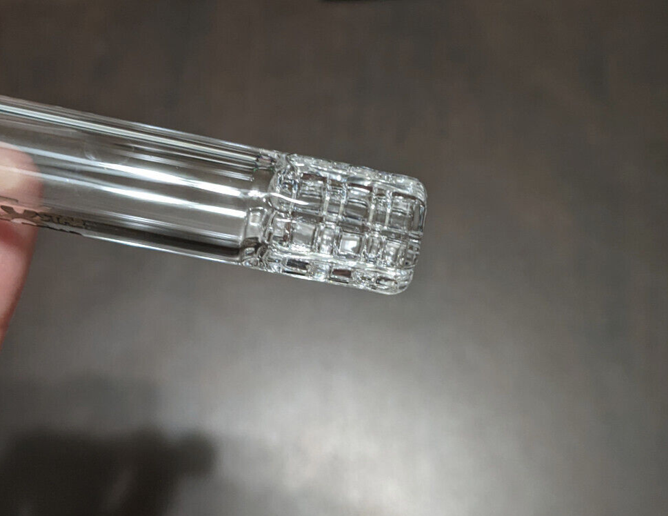 4" Inch 18mm/14mm Downstem Glass Slide Black MATRIX Perc Diffuser