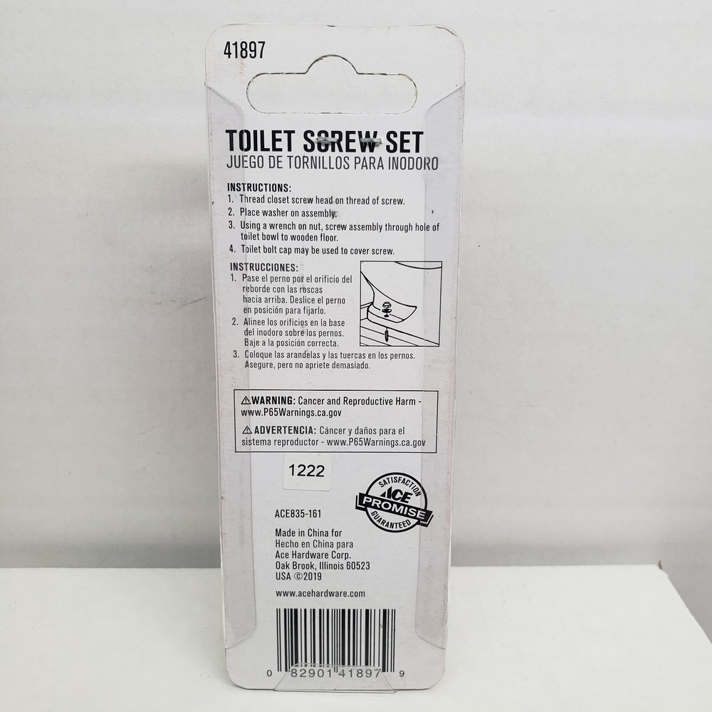 ACE Toilet SCREW Set #41897