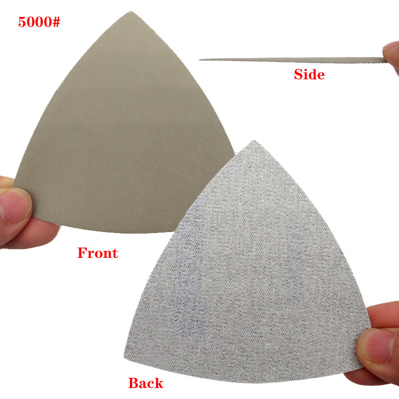 90mm Wet & Dry Sanding Discs Triangular Sandpaper Hook & Loop Pads 60-10000 Grit