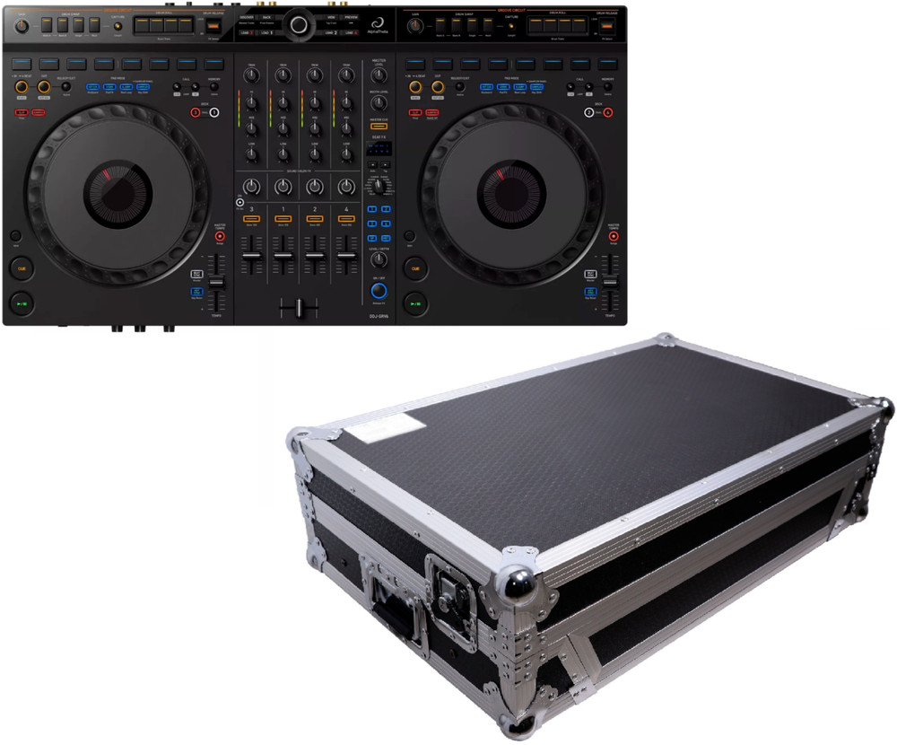 AlphaTheta DDJ-GRV6 DJ controller 4-channel mixer + ProX Flight Style Road Case