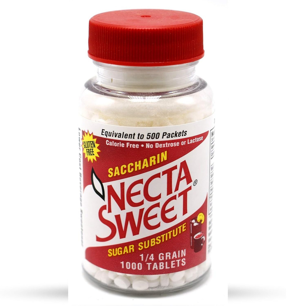 Saccharin Tablets, 1-Grain, 1000 Tablet Bottle