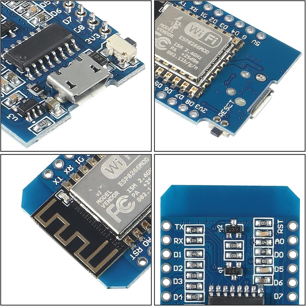 ACEIRMC 5pcs ESP8266 ESP-12 ESP-12F NodeMcu Mini D1 Module WeMos Lua 4M Micro