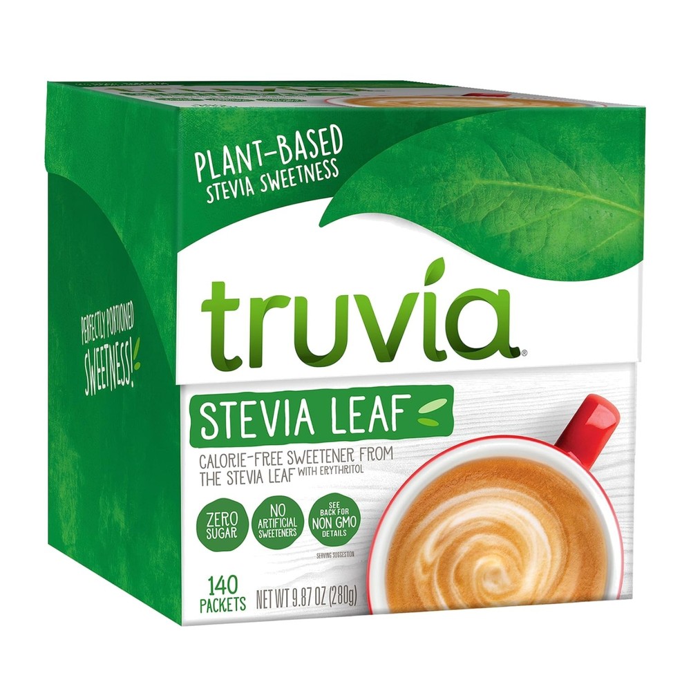Stevia Leaf Sweetener Packets - 140 Count for Weight Management & Cravings