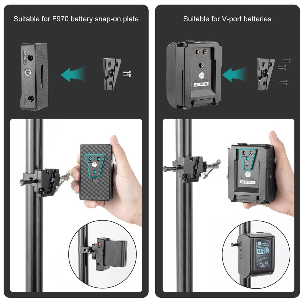 V-Mount V-Lock Male Quick Release Wedge Triangle Plate for Camera Battery