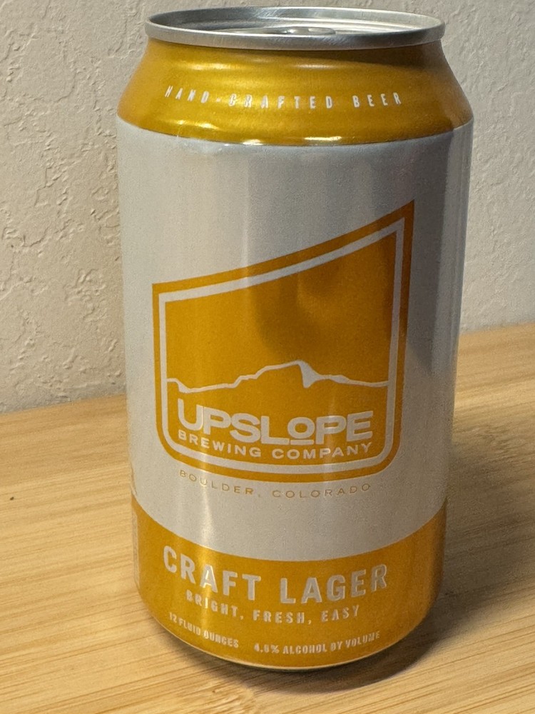 Upslope Craft Lager - Colorado - Empty Beer Can Bottom Opened