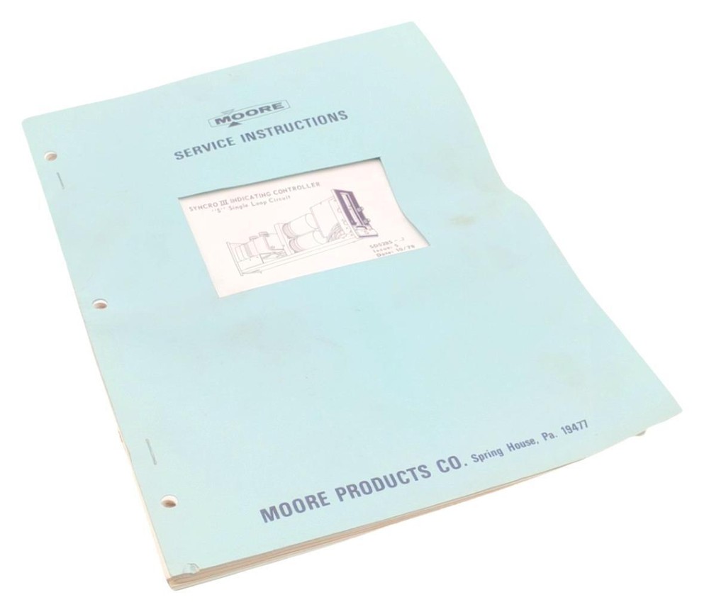 Moore Products 528SM / 528SX Syncro III Indicating Controller Service Manual