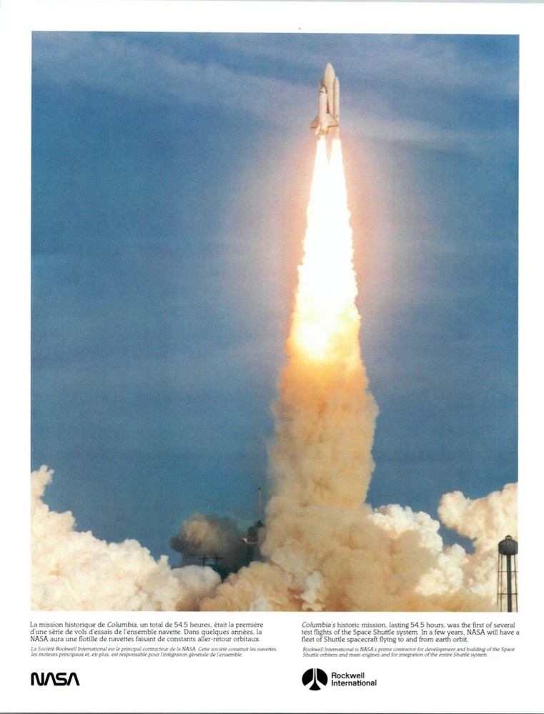 Vintage NASA Prints Shuttle Columbia