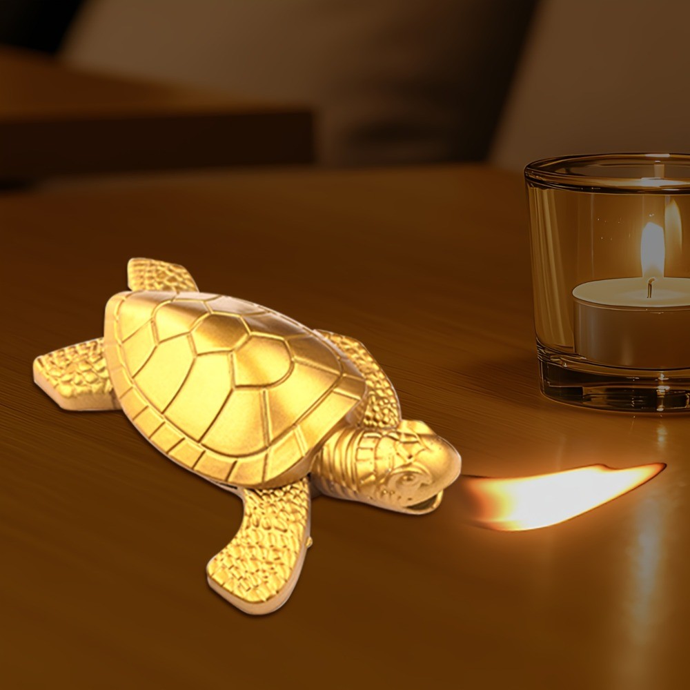 Golden Turtle Butane Lighter with Adjustable Flame Size,Torch Lighter, Windproof
