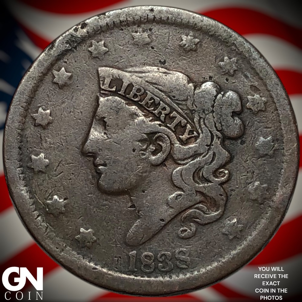 1838 Coronet Head Large Cent Z2032