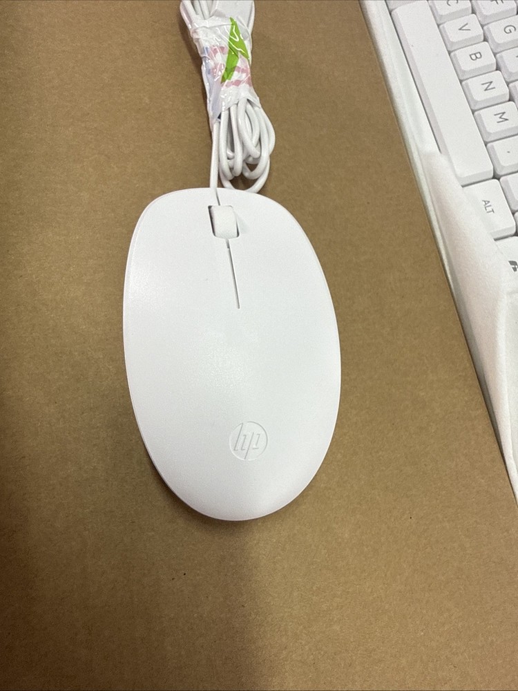 HP 125 WHITE Wired Keyboard and Mouse