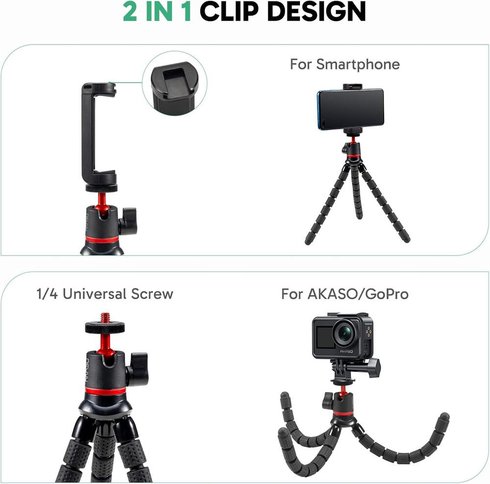 Action Camera Accessories Kit Compatible with Action Camera EK700...