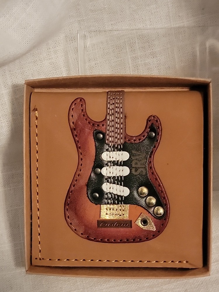 STEVIE RAY VAUGHAN GUITAR BI-FOLD LEATHER WALLET