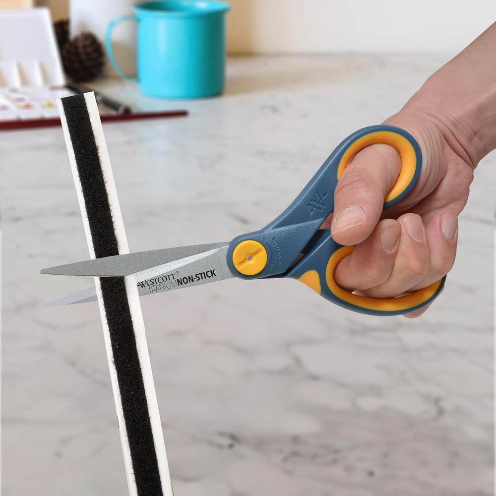 8" Straight Titanium Bonded Non-Stick Scissors with Adjustable Glide Feature, Gr