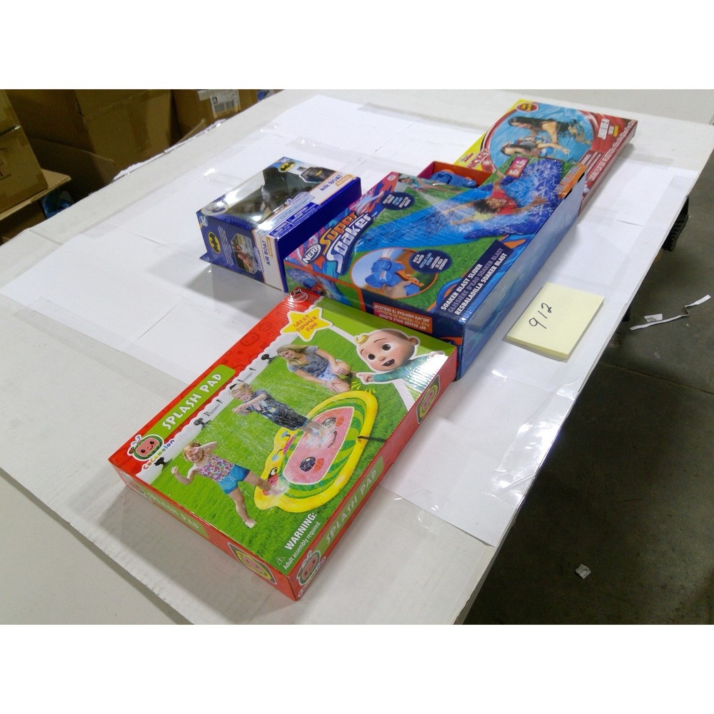 Nerf Super Soaker Slider Cocomelon Splash Pad Mickey Float Batman Boat Bundle