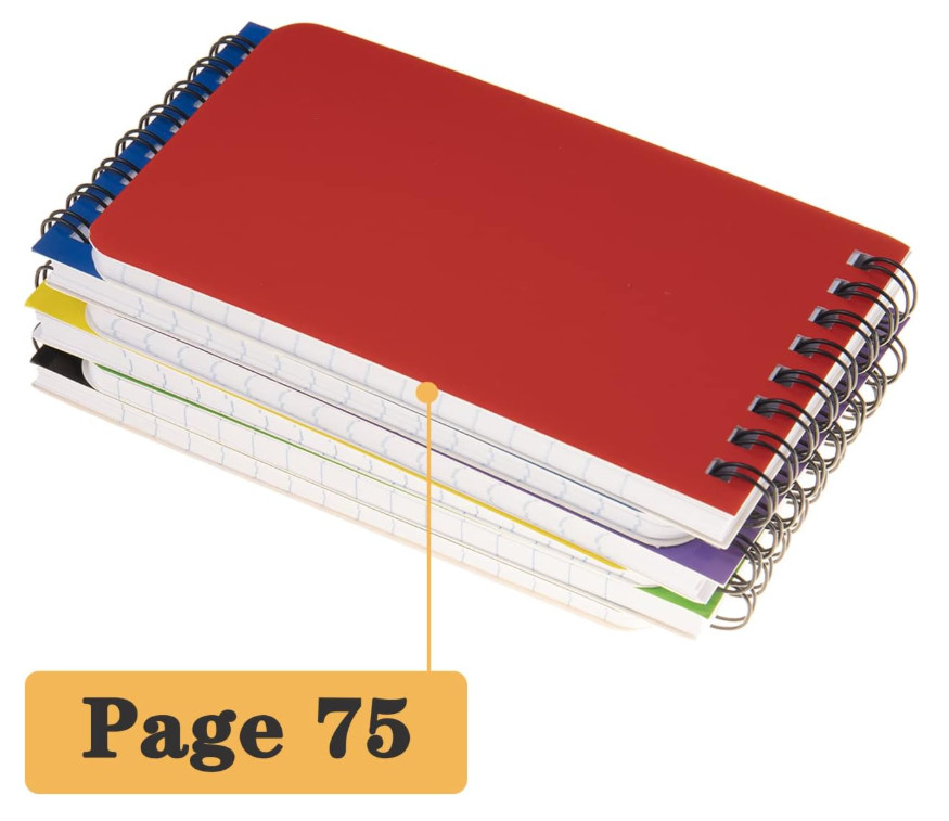 6 pack Pocket Notebook Small Notepad Pocket Notepad Small Spiral Notebooks 3X5''