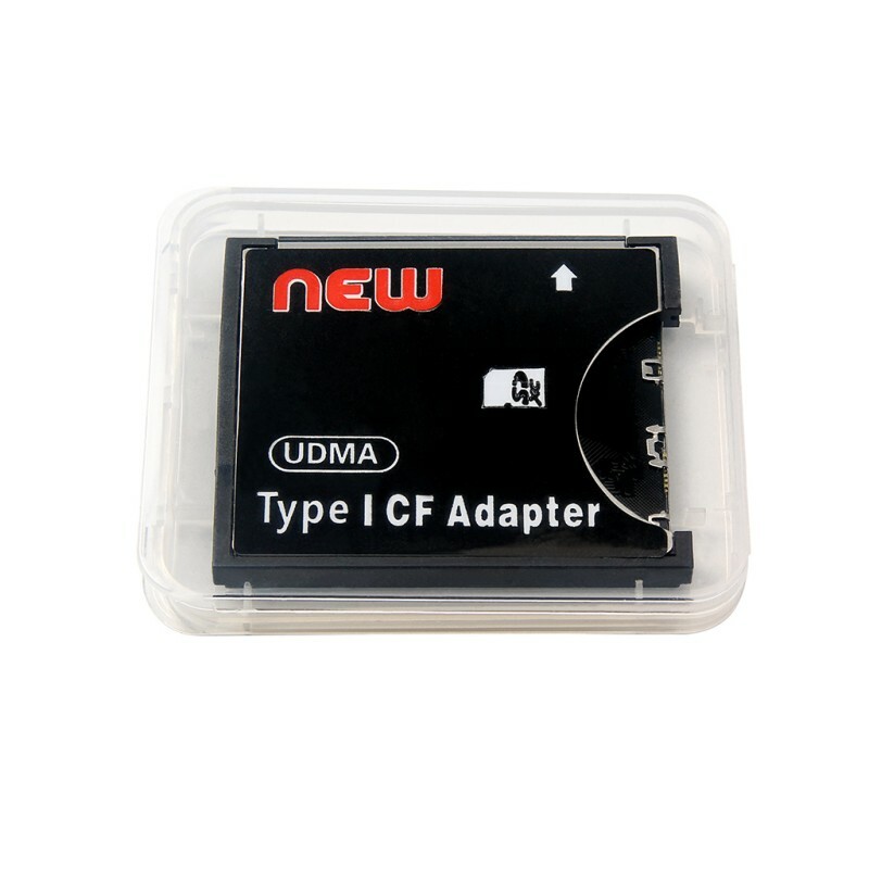 High Speed SDXC SDHC SD to CF Compact Flash Memory Card Reader Adapter black