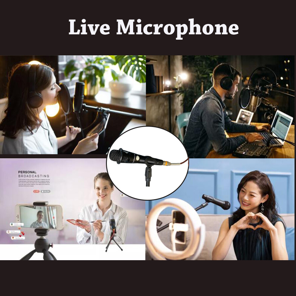 Wired Handheld Microphone Cardioid Elecrect Condense Complete Microphone Set Mic