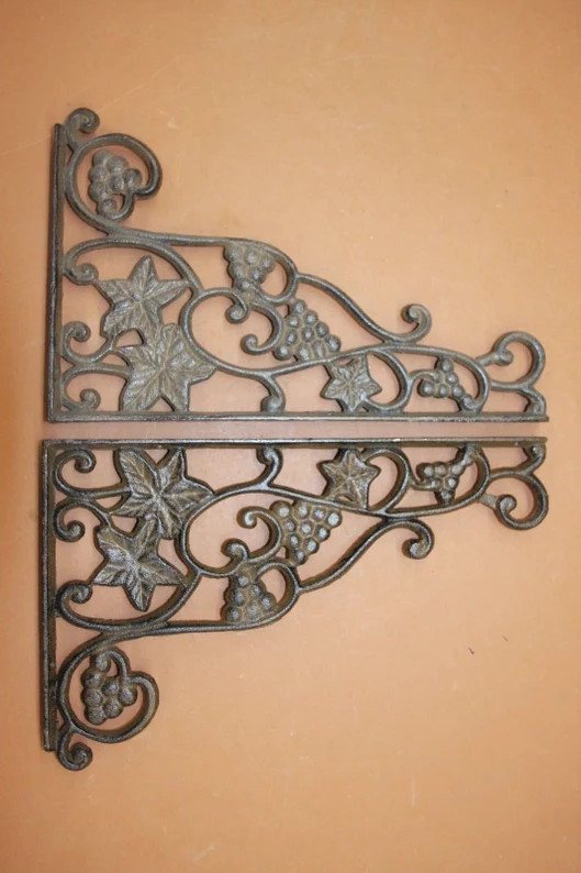 GRAPE VINE DESIGN SHELF BRACKET,GARDEN DECOR,BAR DECOR,KITCHEN SHELF,CORBEL B-42