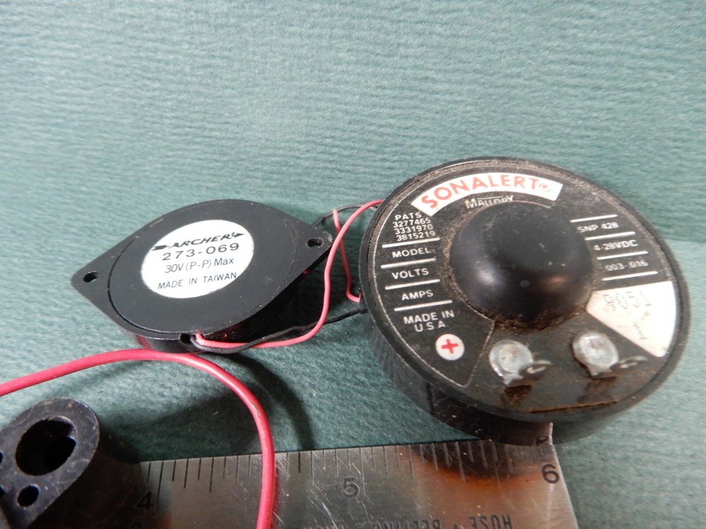 Five Various Size and Make Piezo Buzzers and Speakers