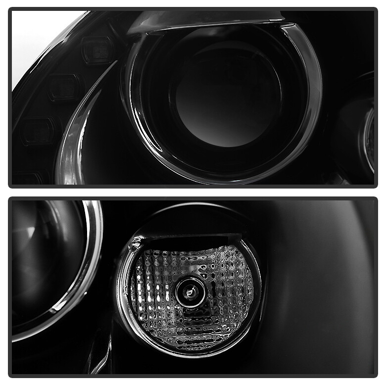 2006-2010 VW Beetle Projector Headlights w/DRL LED Running Light Pair Left+Right