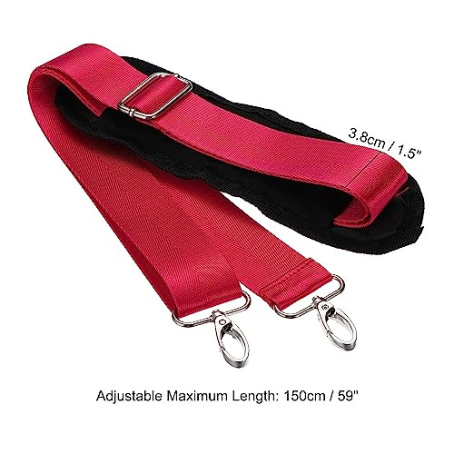 Shoulder Strap, Nylon Adjustable Replacement Strap with Anti-Slip Padded Red