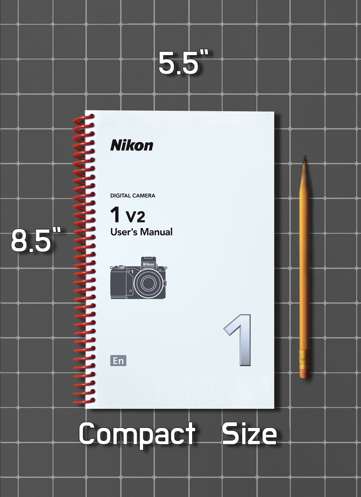 Nikon 1 V2 — User Manual Owners Guide Reference — 103 Pages — Half Size 5.5x8.5
