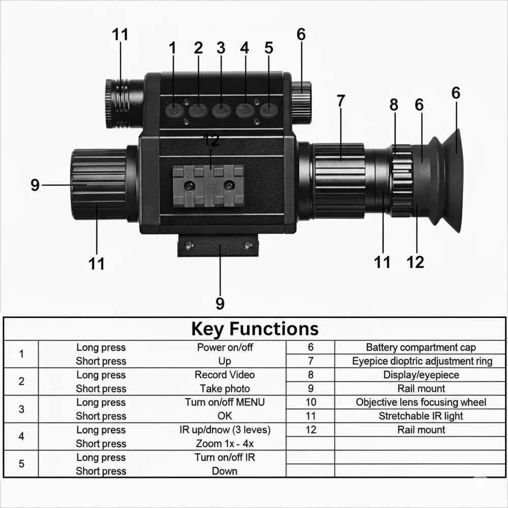NextBait XM 3.5 Pro Digital Night Vision Riflescope