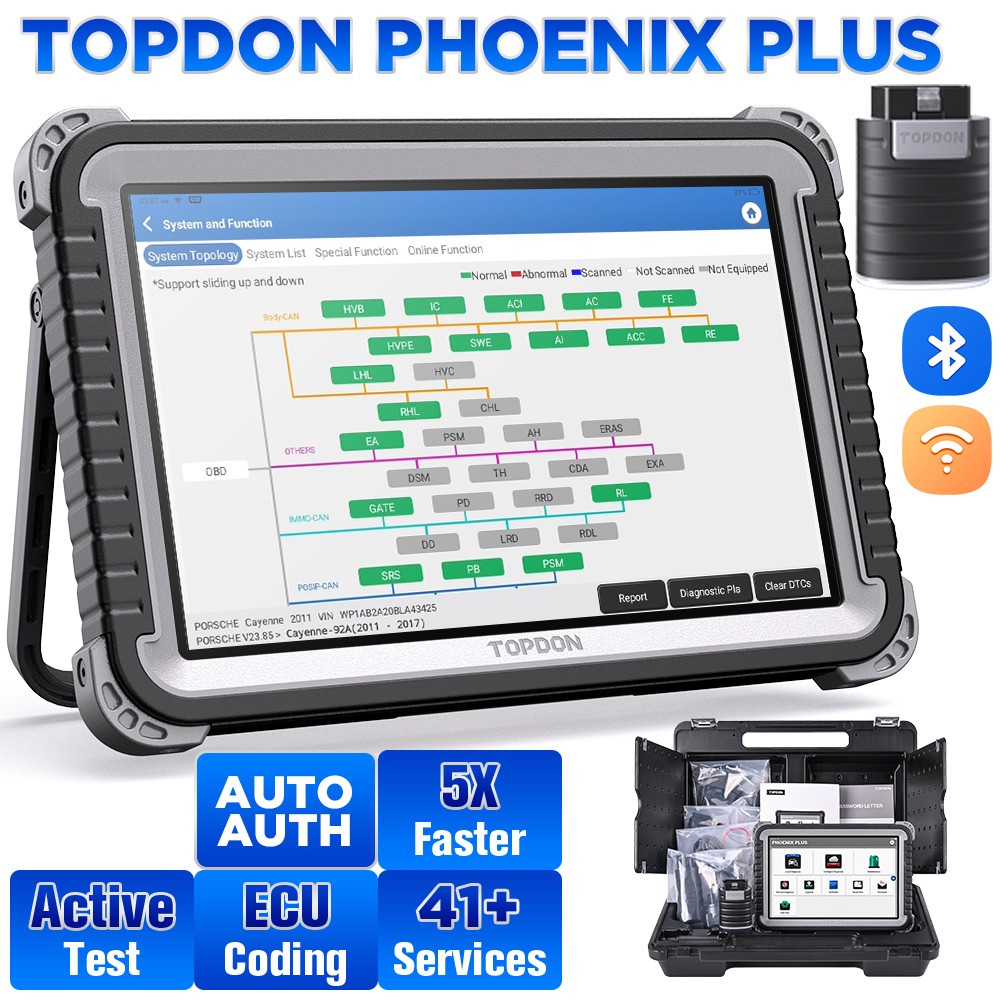 2026 TOPDON Phoenix Plus Bidirectional Car Diagnostic Scanner Tool €CU Coding US