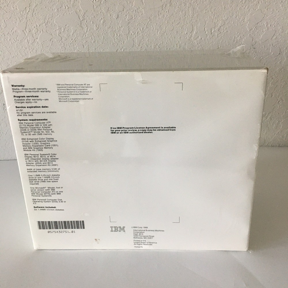 Vintage 1988 IBM DisplayGraphics Software - Six 1.44MB 3.5" Diskettes