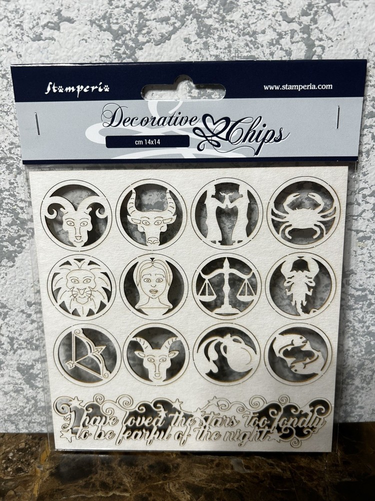 Stamperia Decorative chips light chipboard