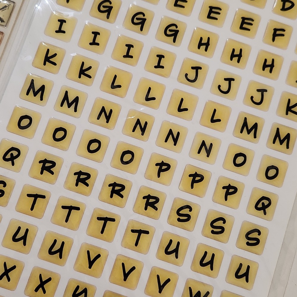 NEW 2 Pkgs Epoxy Letters Alphabet Alphaworks Creative Imaginations Stickers -G