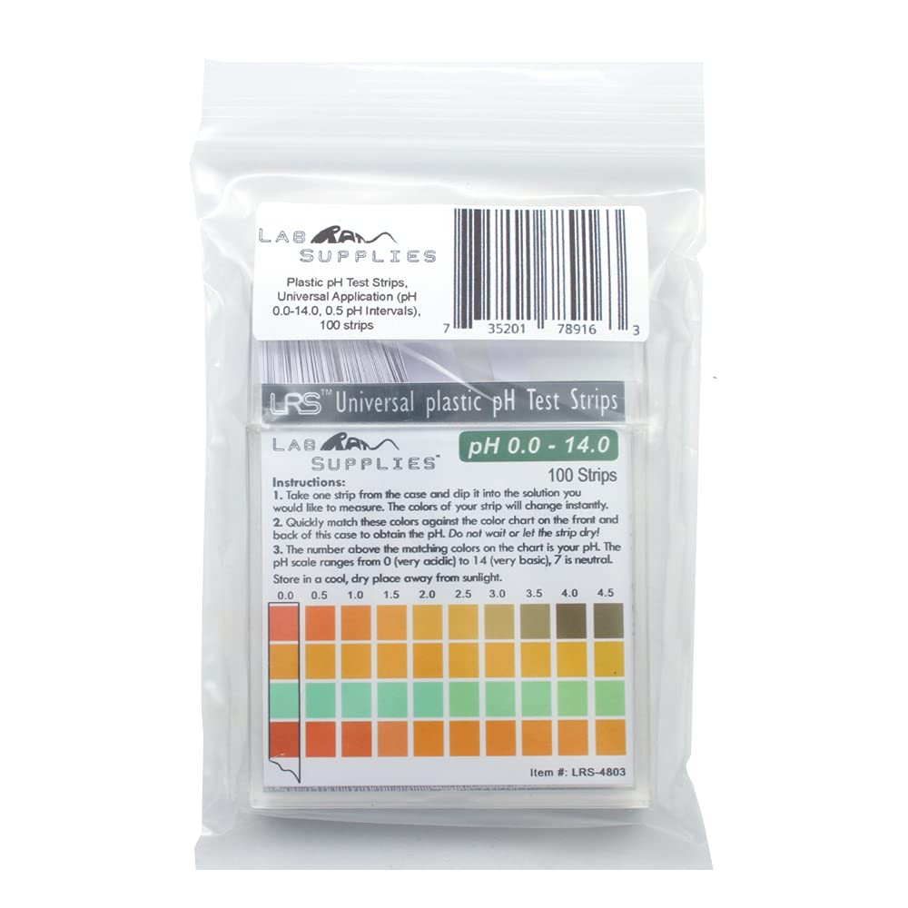 Plastic Ph Test Strips, Universal Application (Ph 0.0-14.0, 0.5 Ph Intervals), 1