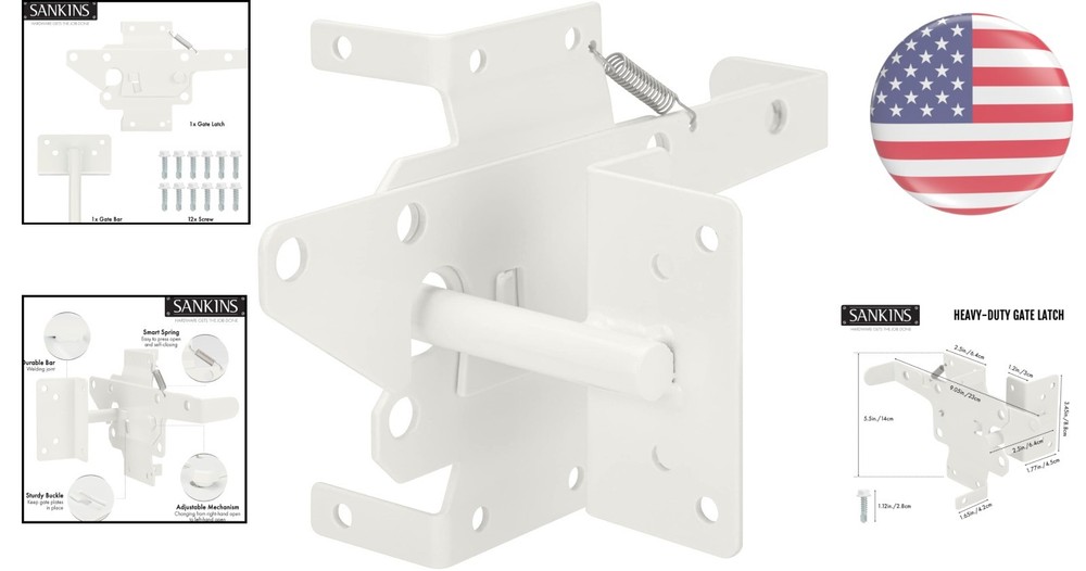 Secure Your Outdoor Space with Automatic Self-Locking Gate Latch - Easy Install