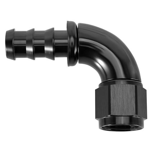 Push Lock Fitting One Piece Full Flow Hose End 10AN 90 Degree