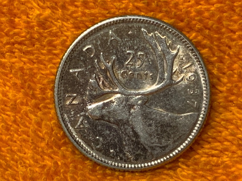 1937 Canada 25 Cent Coin